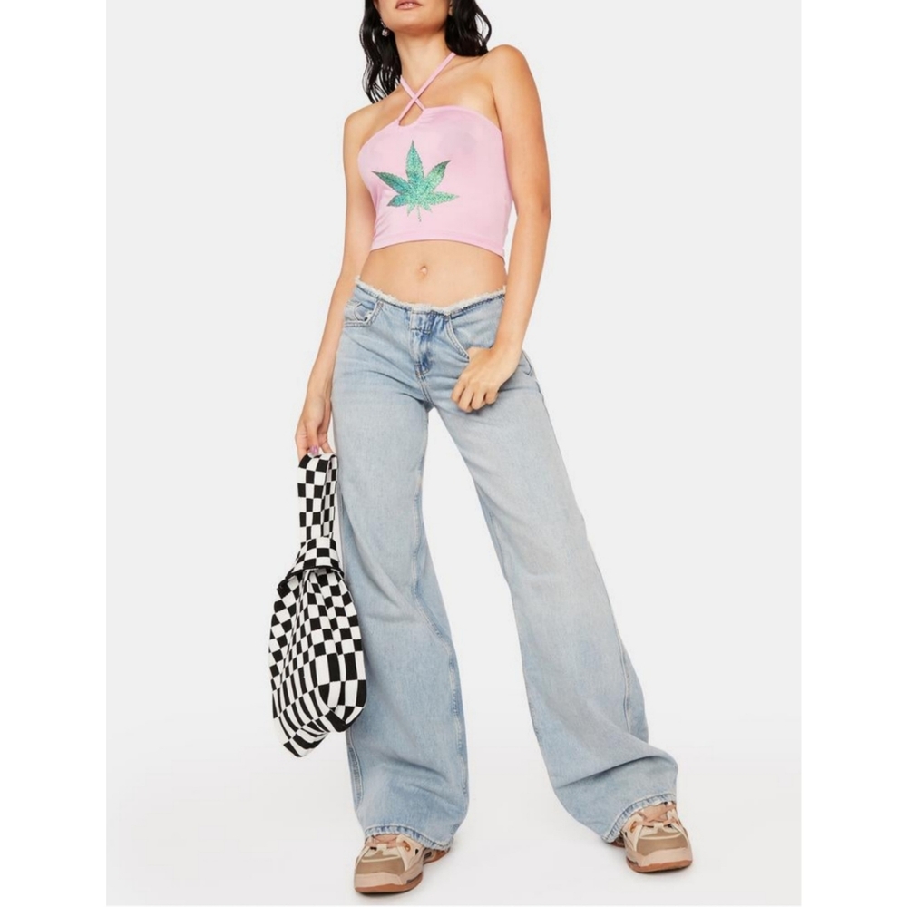 NGORDER Weed Leaf Halter Top - Picture 7 of 8